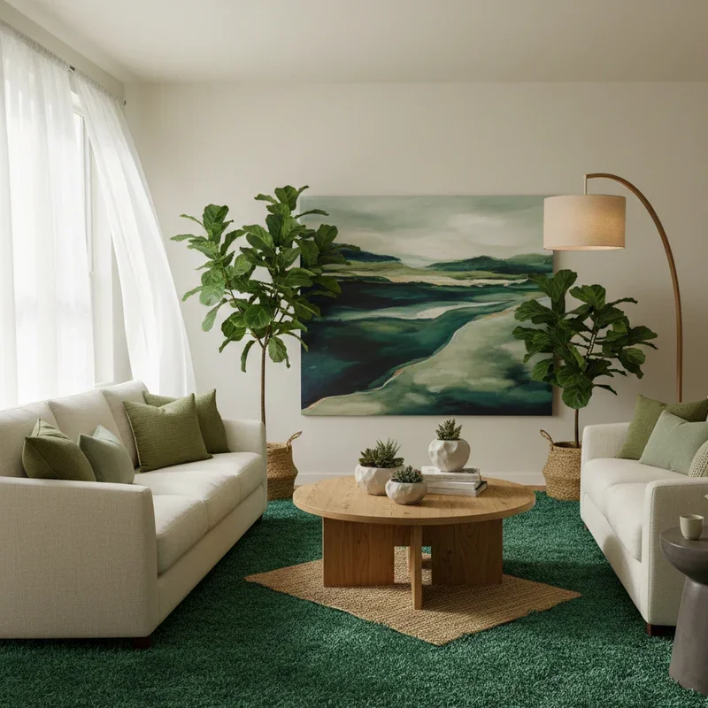 Green Carpet Living Room Ideas