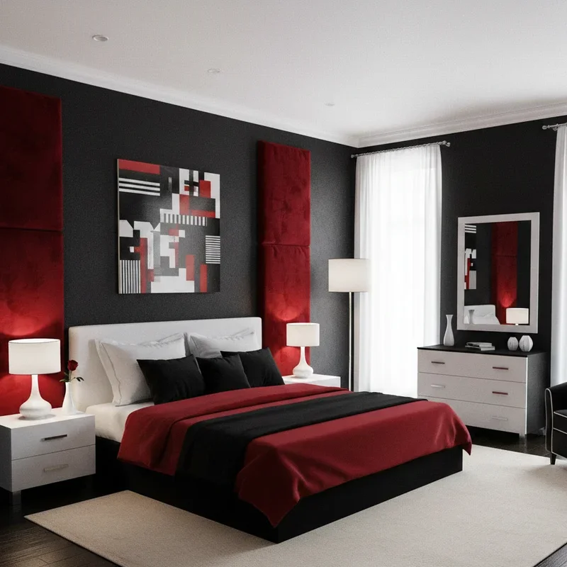 Black and Red Bedroom Ideas
