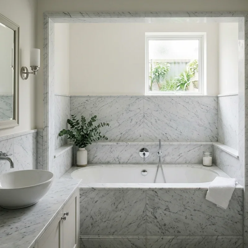 Carrera Marble Bathroom Ideas