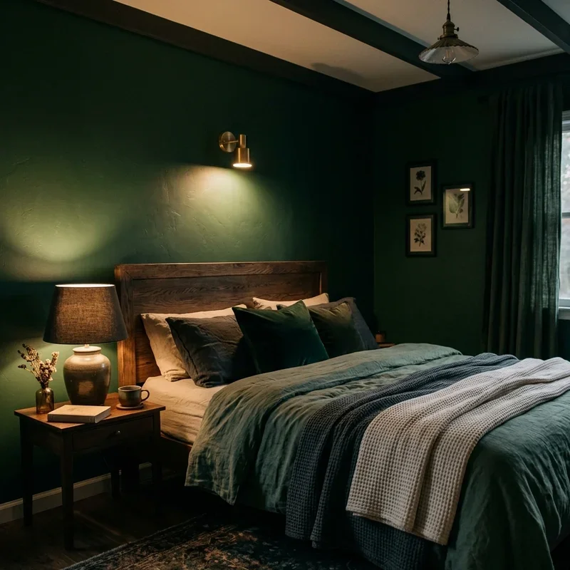 Moody Green Bedroom Ideas