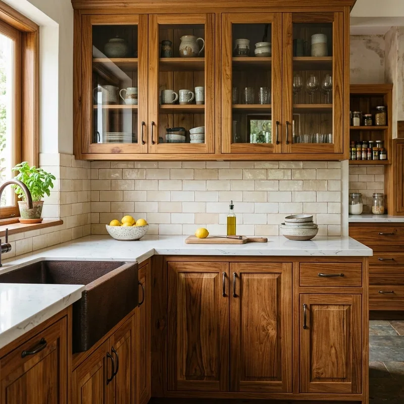 Natural Wood Kitchen Cabinets Ideas