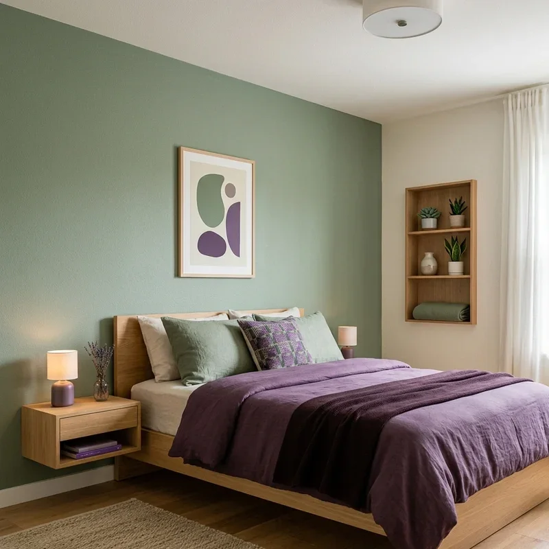 Purple and Green Bedroom Ideas