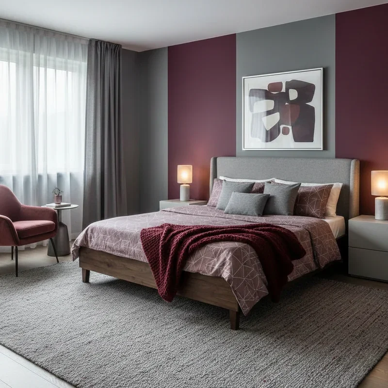 16 Burgundy and Grey Bedroom Ideas for a Cozy Look
