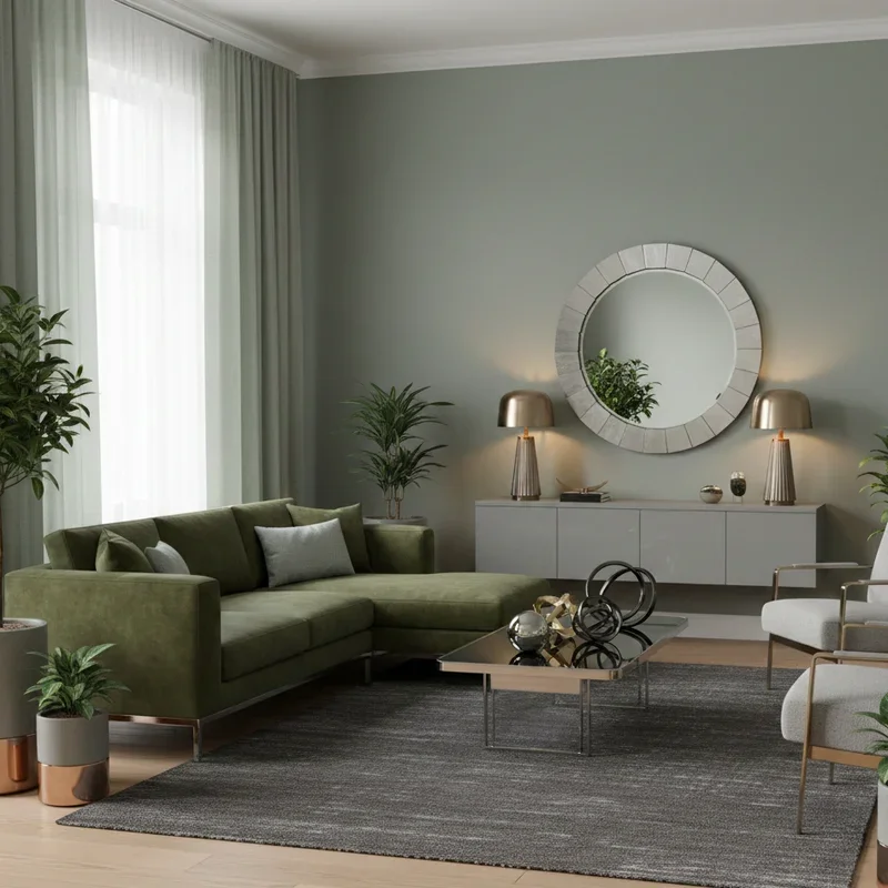 Green and Grey Living Room Ideas