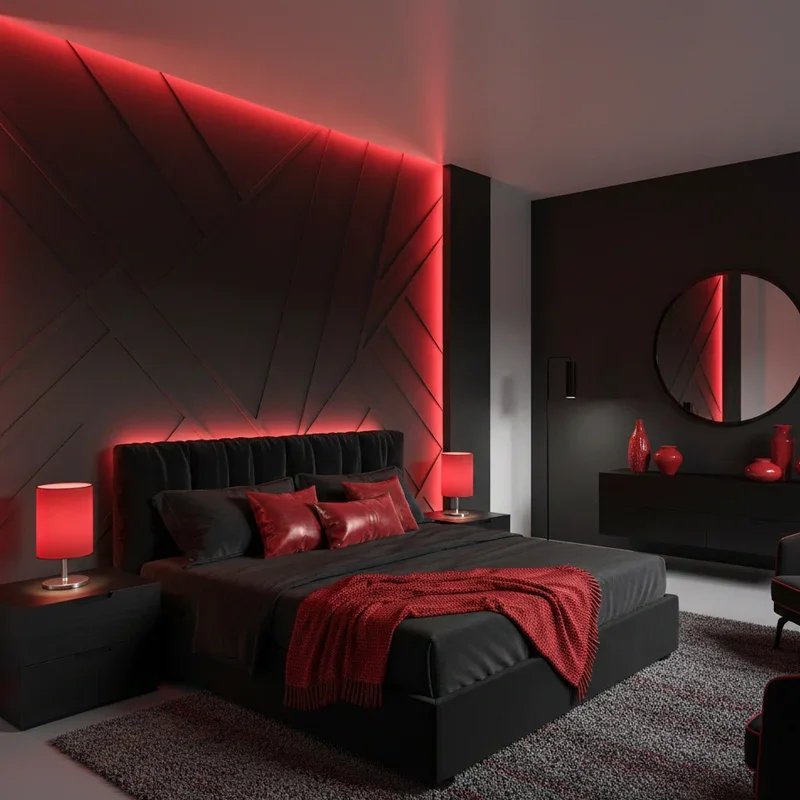 Black and Red Bedroom Ideas