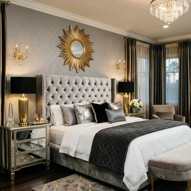 16 Hollywood Glam Bedroom Ideas for Luxurious Style