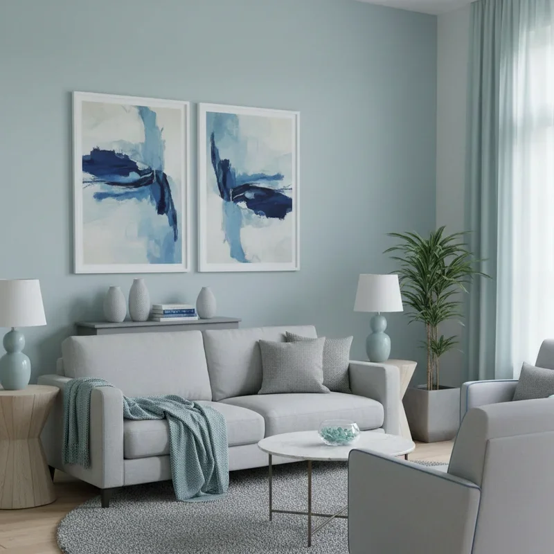 Light Blue and Grey Living Room Ideas