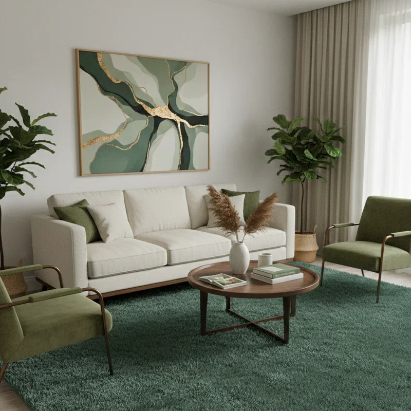 Green Carpet Living Room Ideas