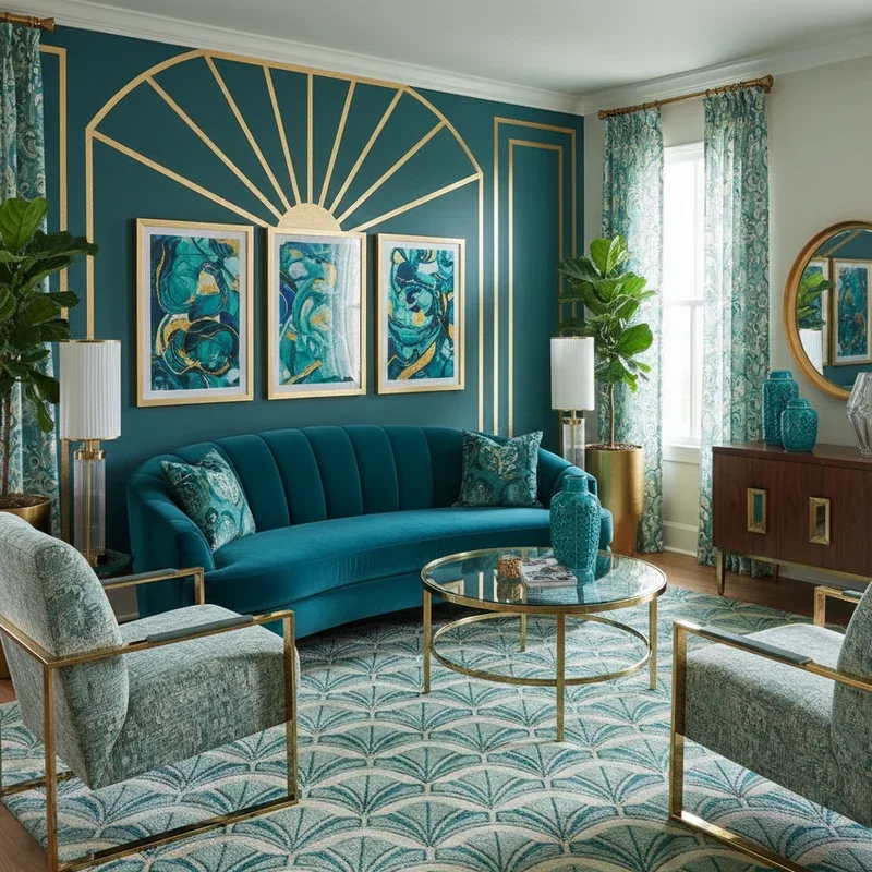 Teal Living Room Ideas