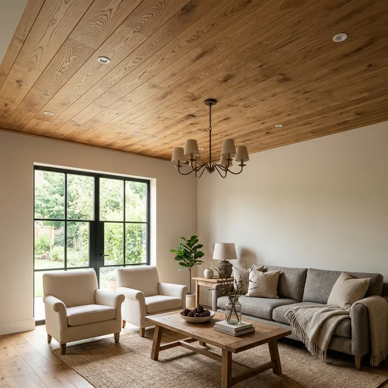 Wood Ceiling Ideas for Living Room