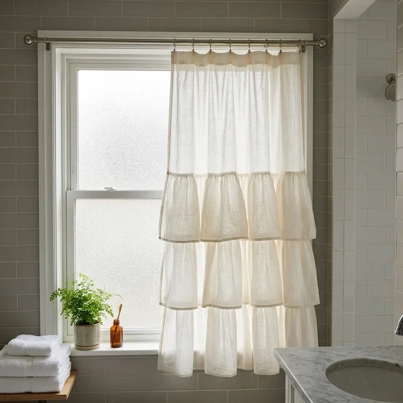 Modern Bathroom Window Curtain Ideas