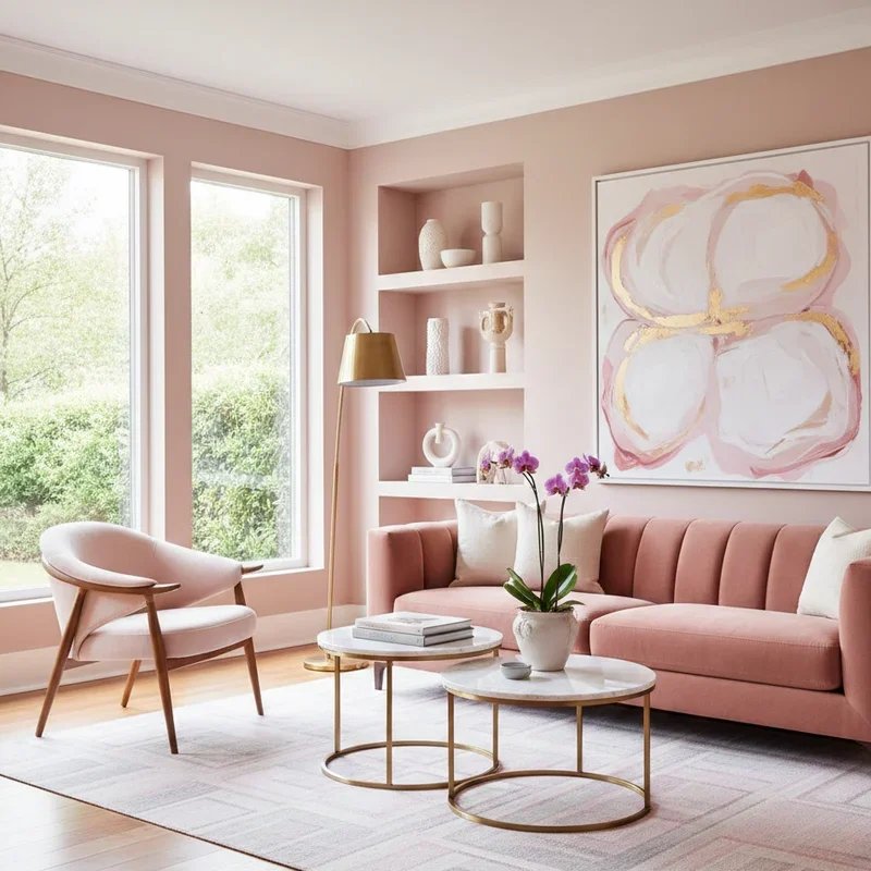 Pink Living Room Ideas