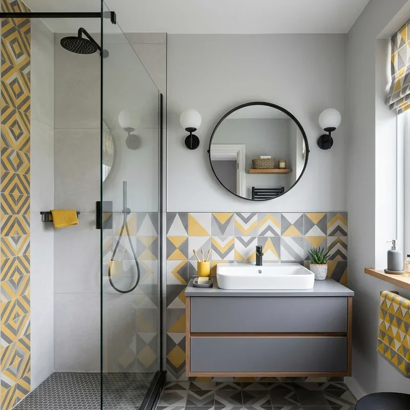 Grey and Yellow Bathroom Ideas