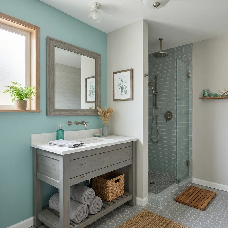 Teal and Grey Bathroom Ideas
