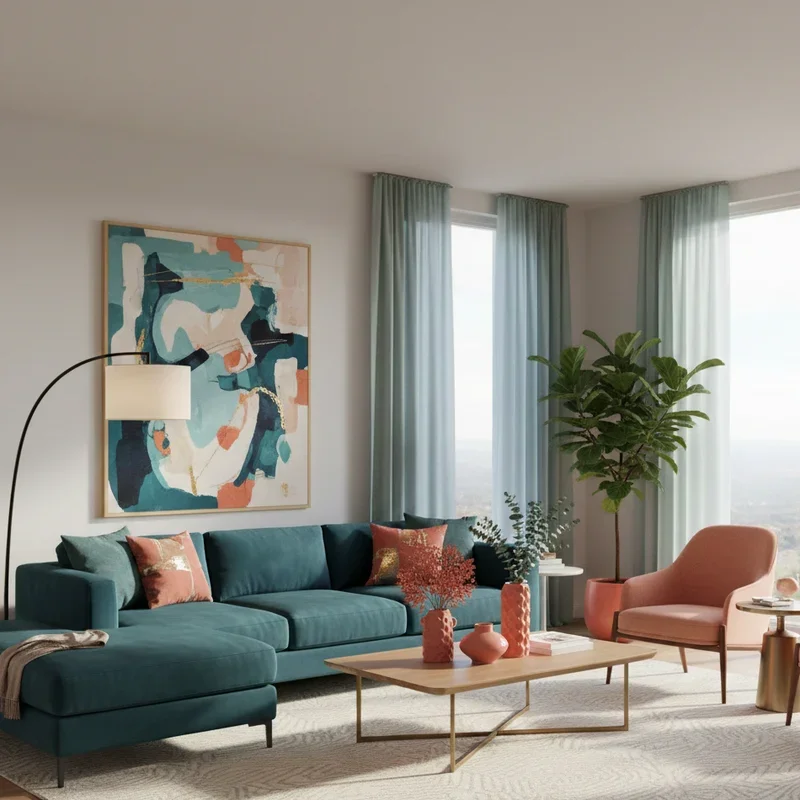 Teal Living Room Ideas