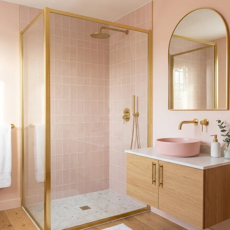 Pink and Gold Bathroom Ideas