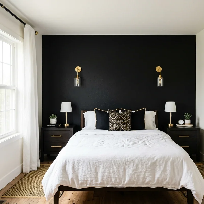 Black White and Gold Bedroom Ideas