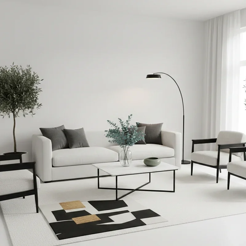 Black and White Living Room Ideas