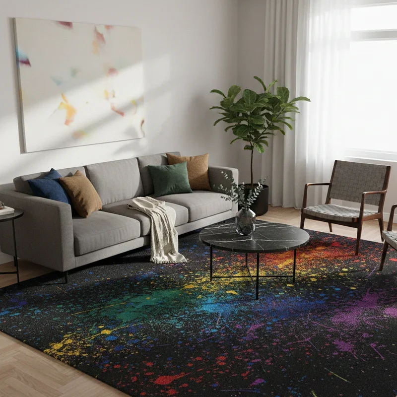 Black Rug Living Room Ideas