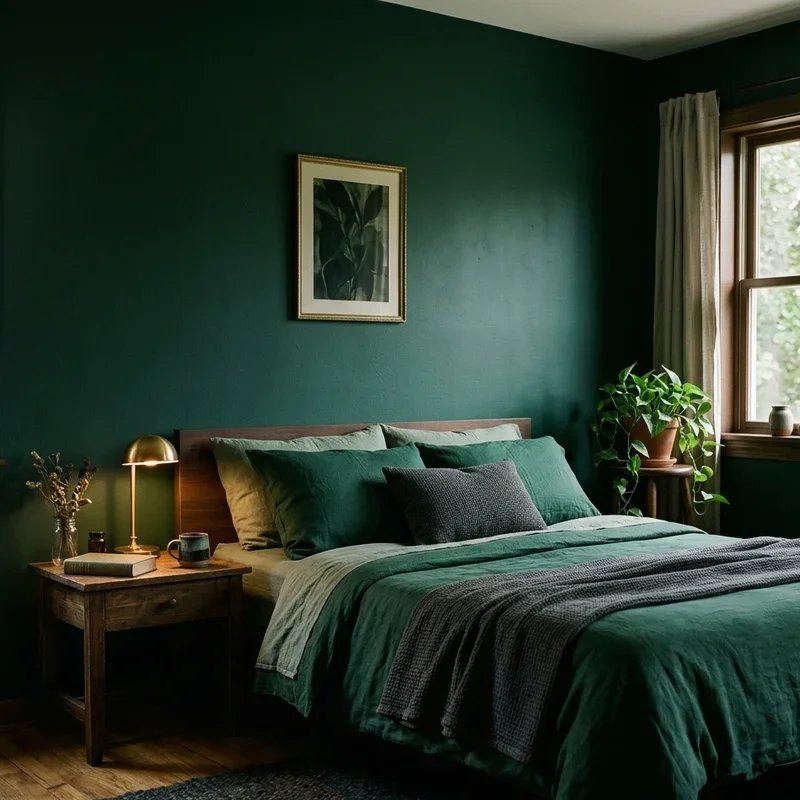 Moody Green Bedroom Ideas