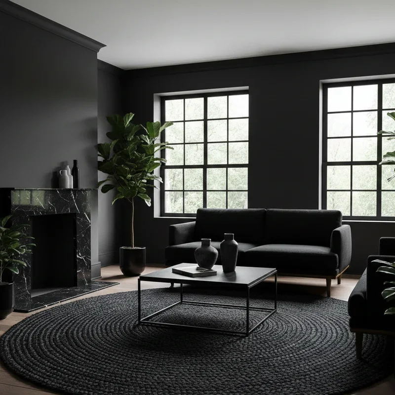 Black Rug Living Room Ideas