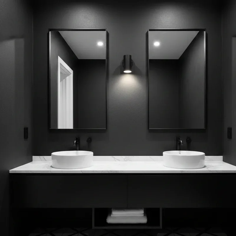 Black and White Powder Room Ideas