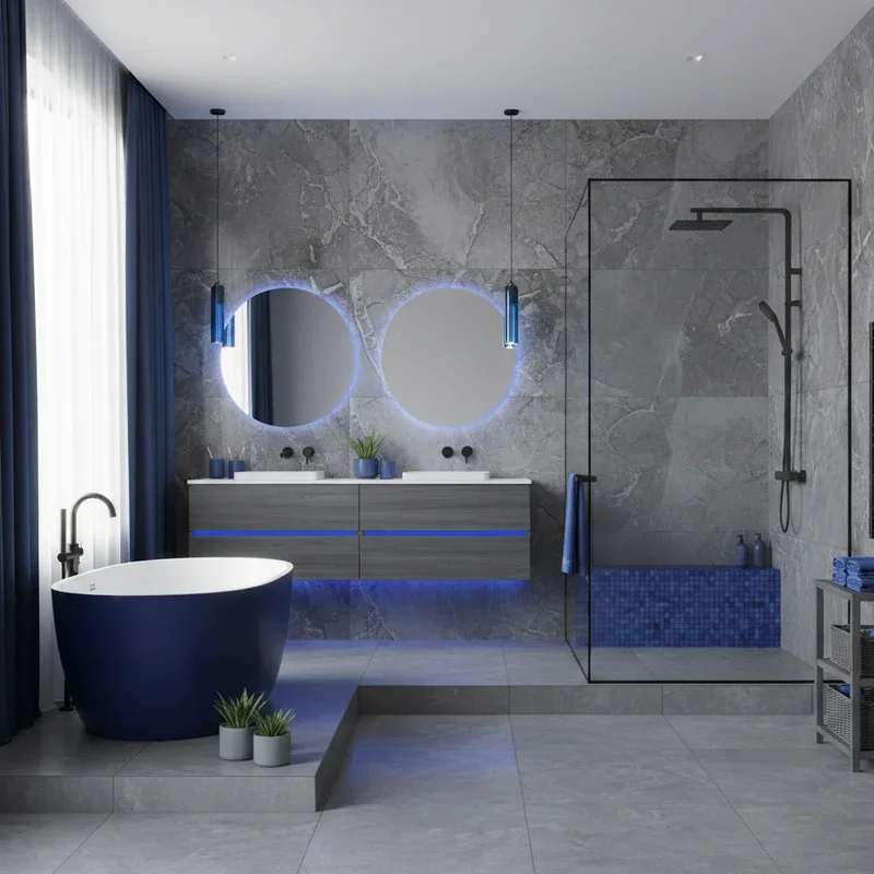 Blue And Grey Bathroom Ideas