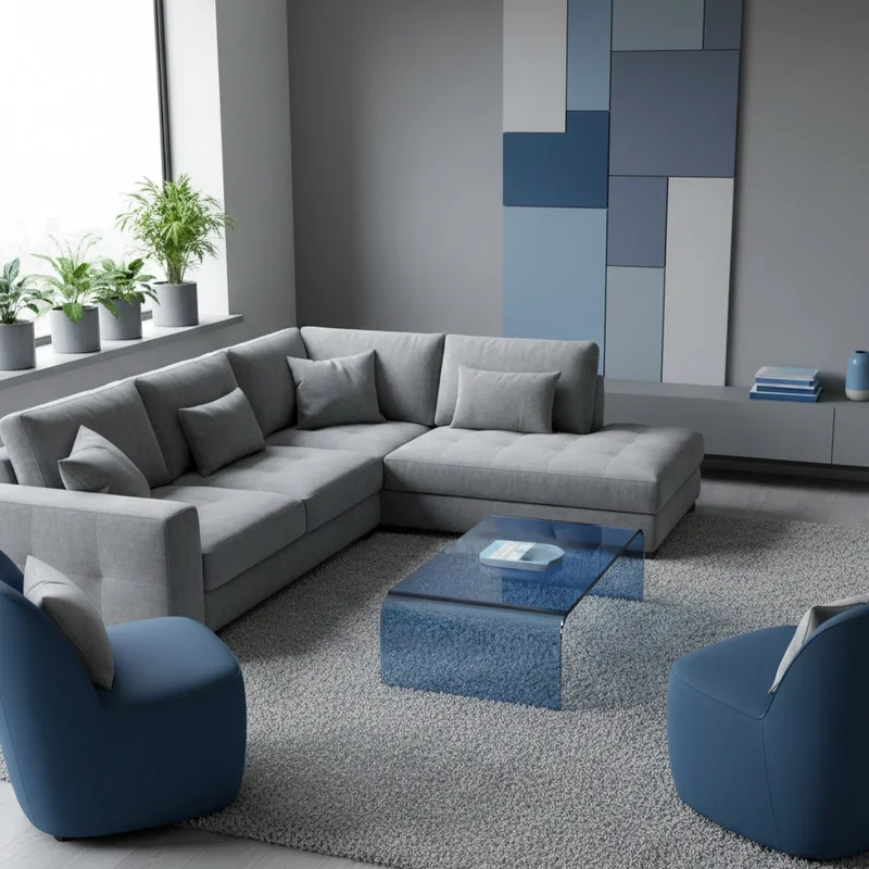Blue and Grey Living Room Ideas