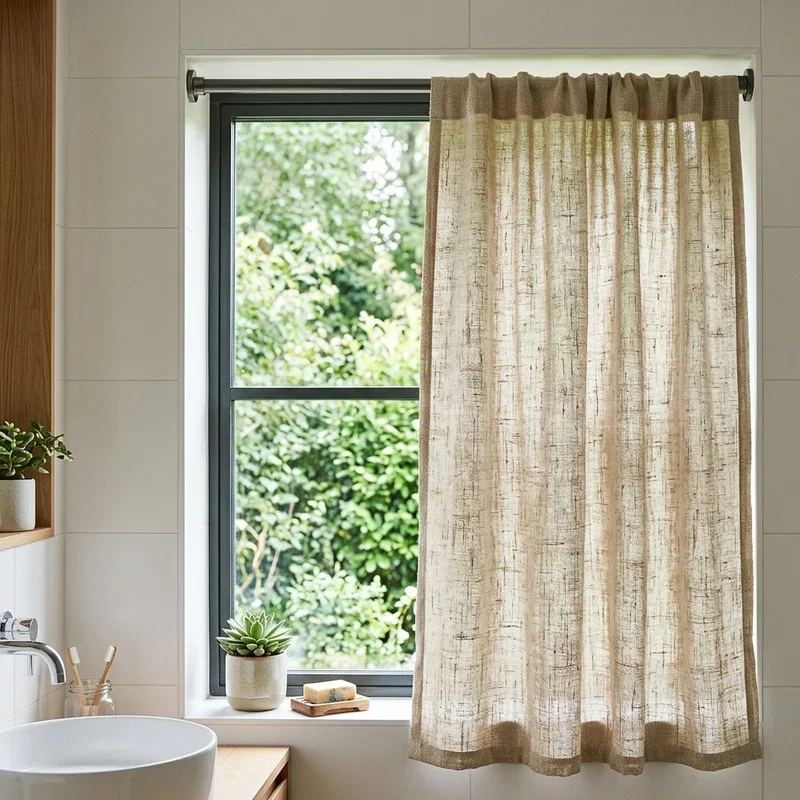 Modern Bathroom Window Curtain Ideas
