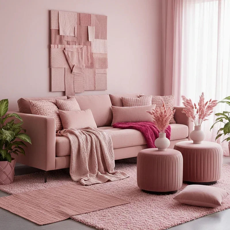 Pink Living Room Ideas