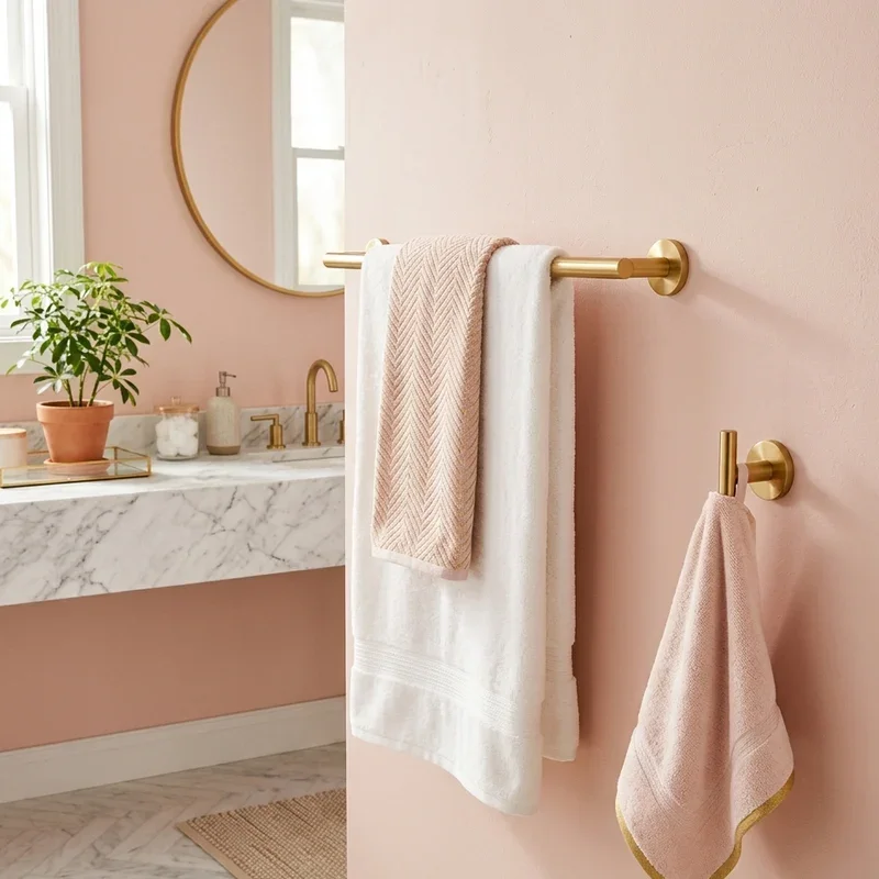 Pink and Gold Bathroom Ideas