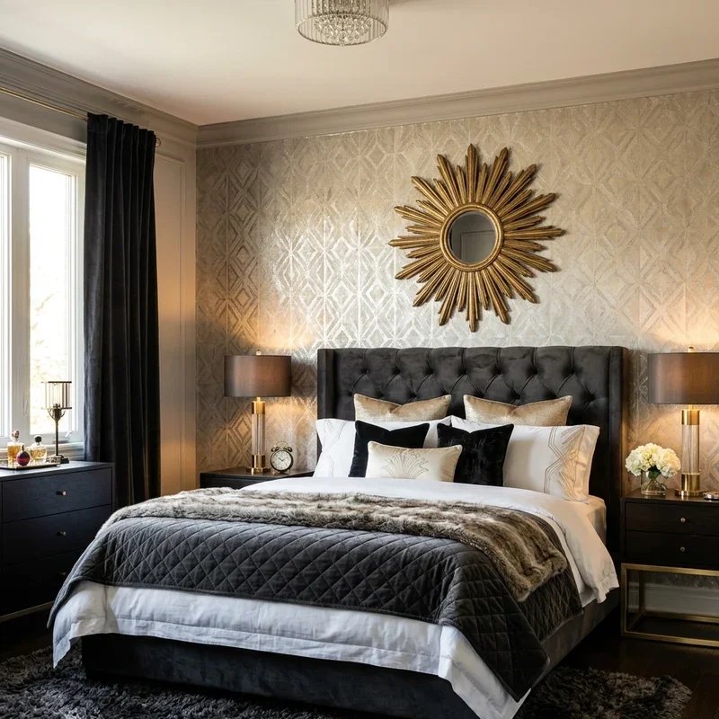 Hollywood Glam Bedroom Ideas