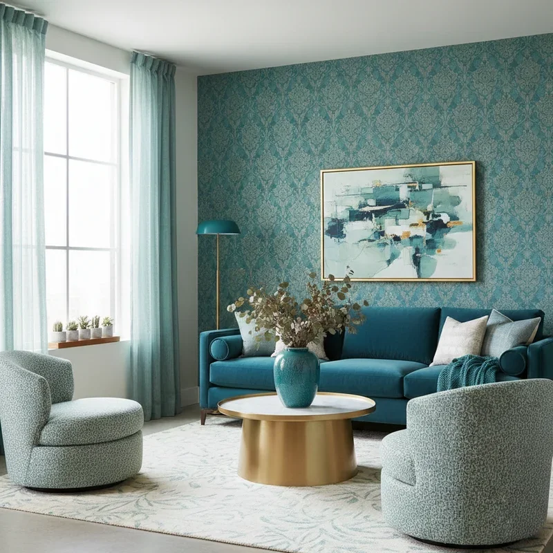 Teal Living Room Ideas