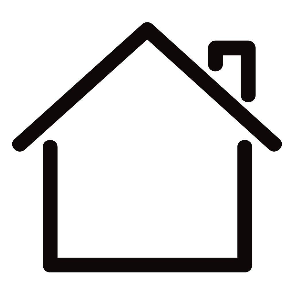 Icon of a house with an upward arrow on the roof, indicating home or roof repair.