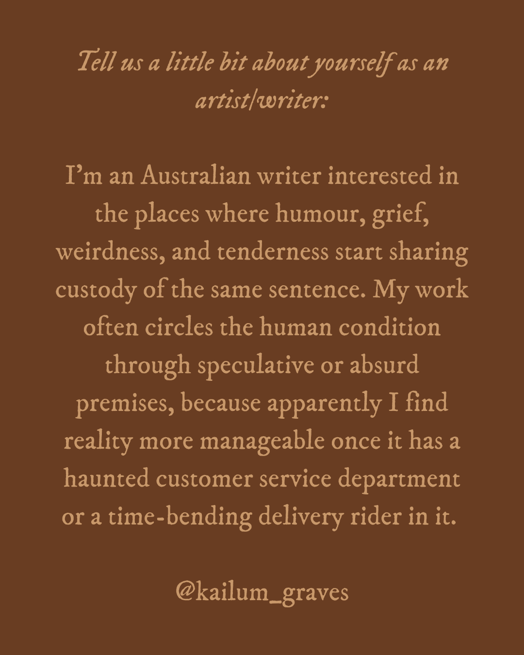 Author Interview: Kailum Graves