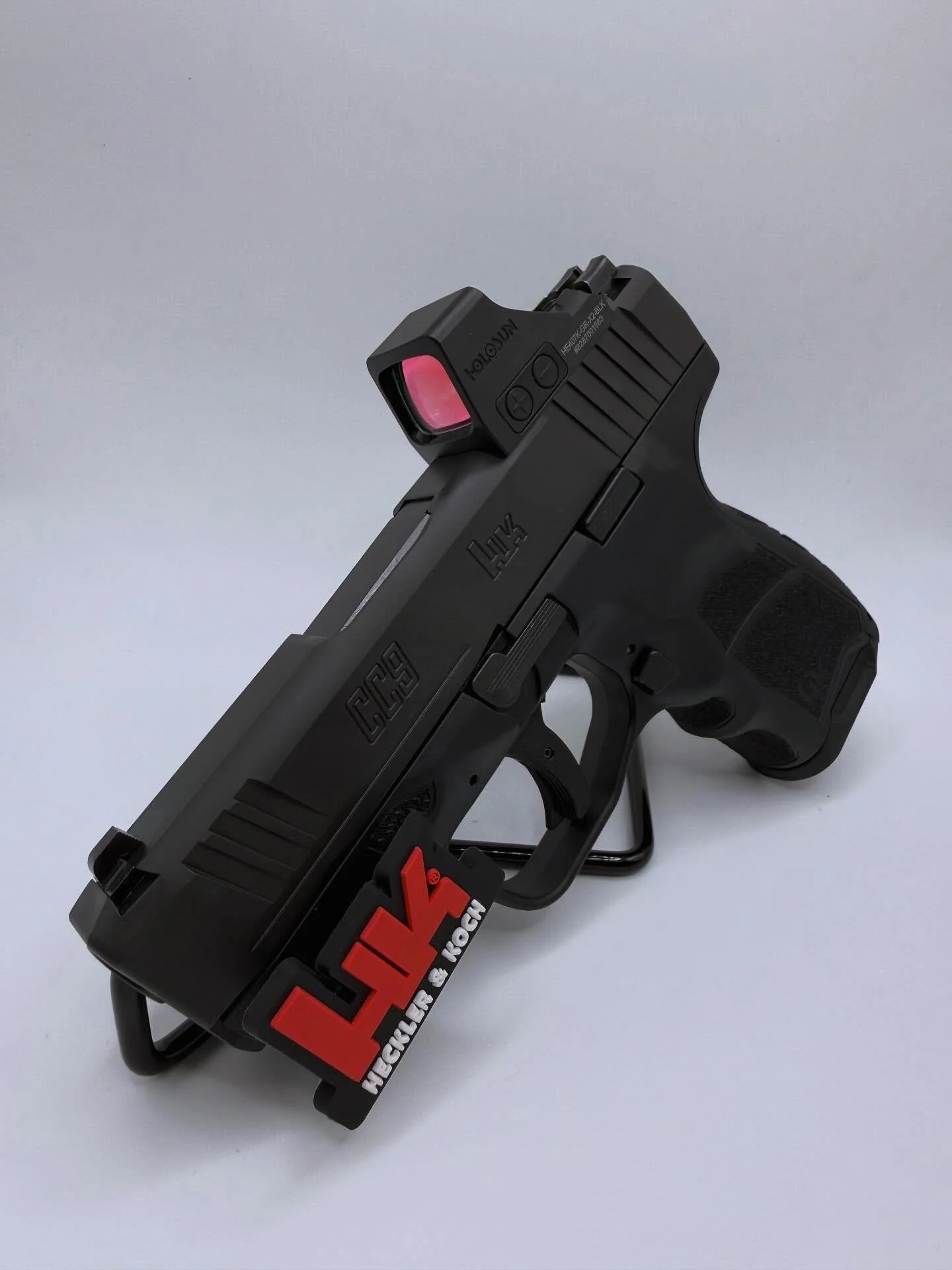 New inventory &mdash; H&amp;K CC9 with Holosun 407K 6MOA green dot 🔥

Crisp sight picture, lightning-fast acquisition, range-ready right out of the case. Come check it at Union Hill Gun Club. 

#HK #Holosun #CC9 #NewInventory #GreenDot #UnionHillGun