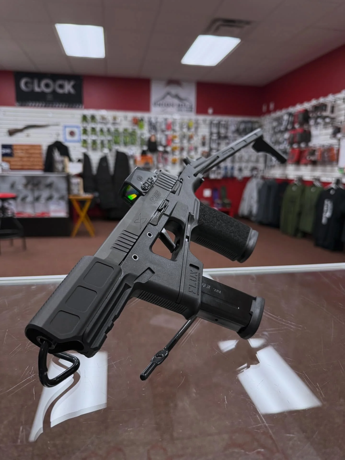 Check this out 👀🔥 The P365 Flux is in and it&rsquo;s turning heads. You&rsquo;re going to want to see this one in person.

📍 Stop by Union Hill Gun Club
🛒 Full retail gun store
🎯 Range access for Members 

#UnionHillGunClub #P365 #Flux #GunStore