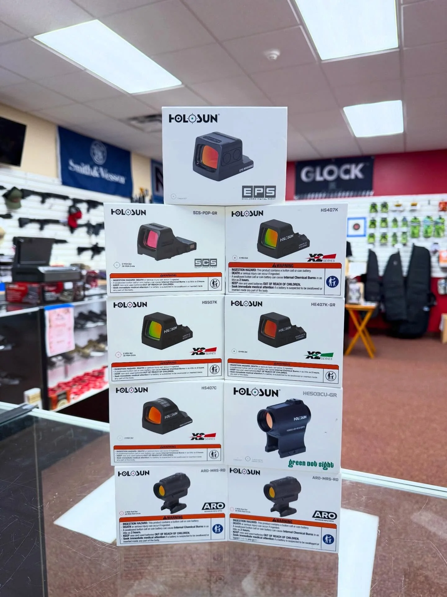 Dial it in 🔴
Whether it&rsquo;s your handgun or rifle, we&rsquo;ve got plenty of optics in stock to upgrade your setup. Even better&mdash;we&rsquo;ll install and zero your optic so you&rsquo;re range-ready from day one. Stop in and get set up the ri