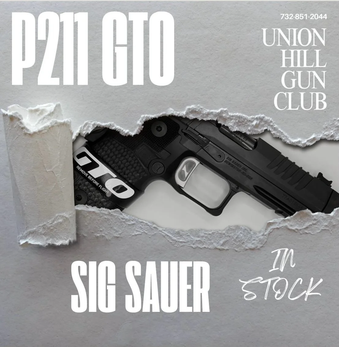 Stop in and see it for yourself&mdash;the SIG P211 GTO delivers next-level performance with unmistakable style. A must-see in person. 🔥
#UnionHillGunClub #SIGSAUER #P211GTO