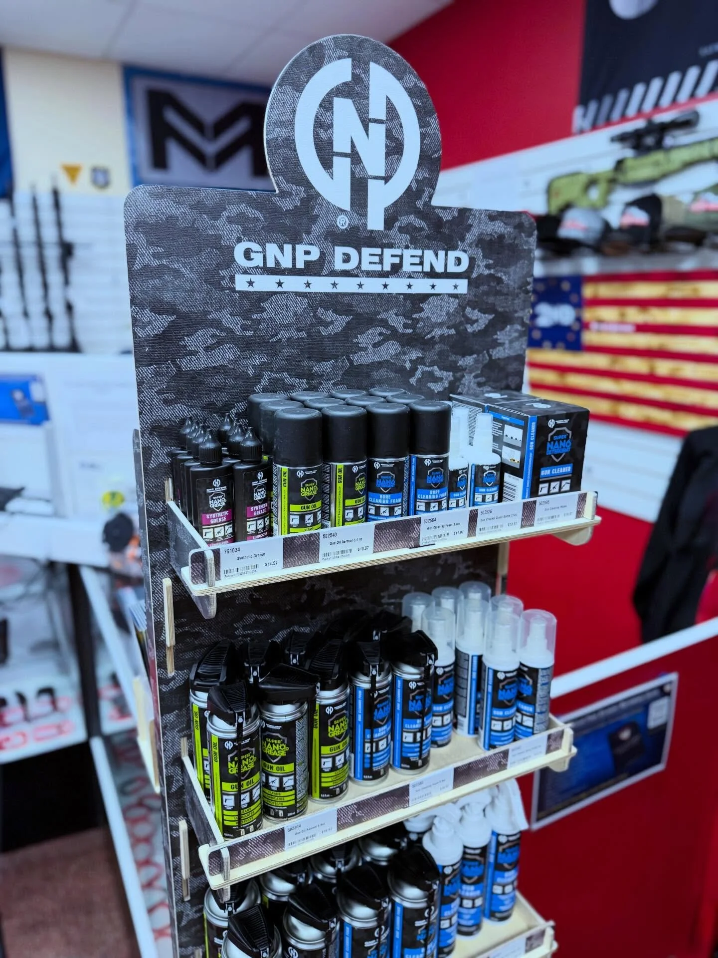 Your firearm deserves better&mdash;so we brought in GNP DEFEND 💥
Oil in multiple sizes, wipes, bore foam, grease, and spray applicators for fast, easy cleaning.
In stock now at Union Hill Gun Club. 
@gnpdefend 

#GunCareMadeEasy #UnionHillGunClub #R
