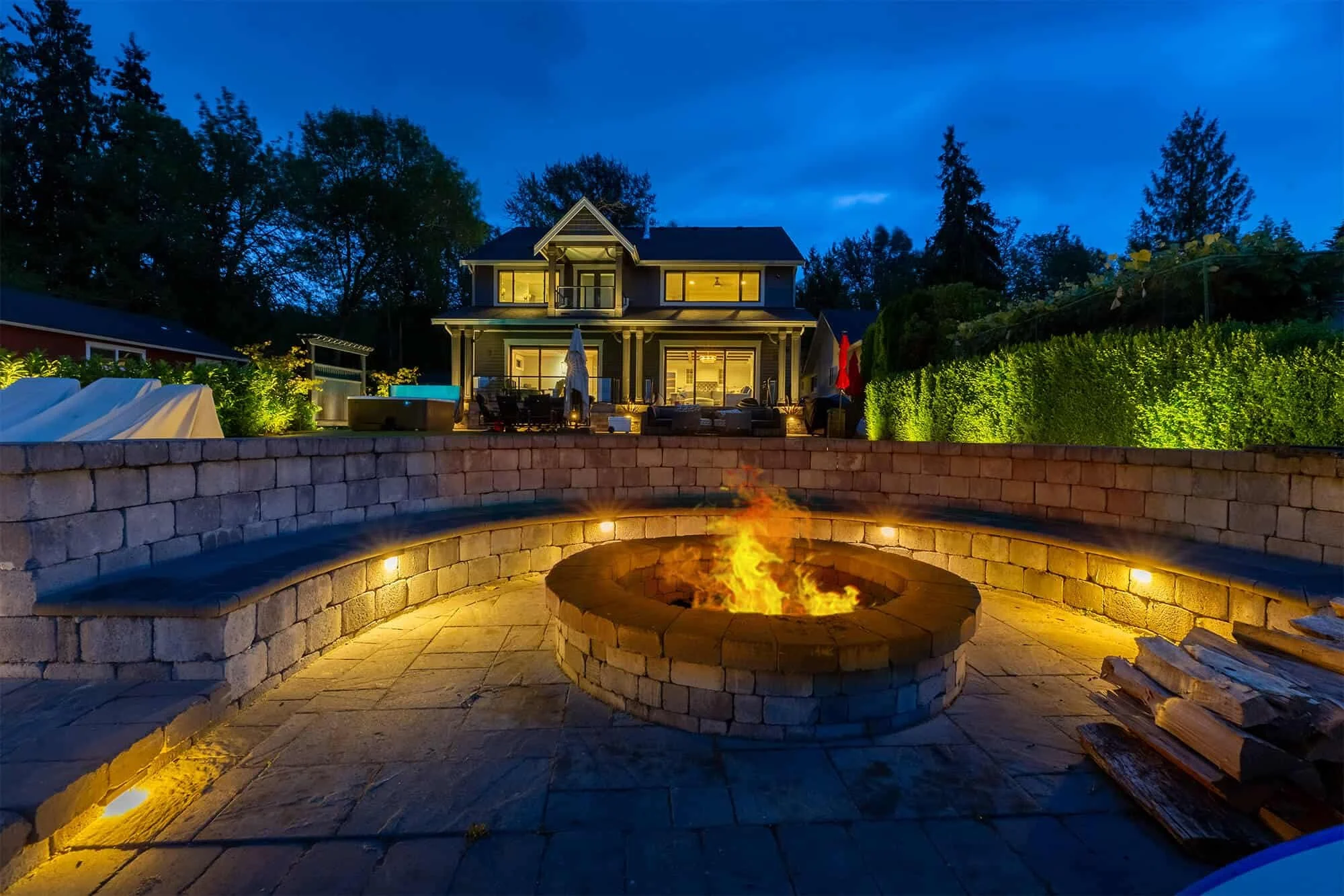 Pathway lighting installation in Zionsville