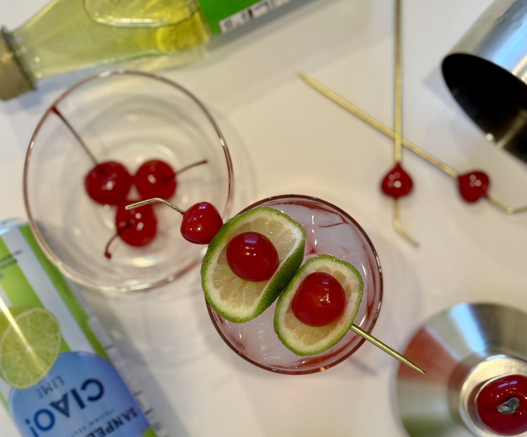 Cheri Limeade Mocktail, A Sweet Valentine’s Sip