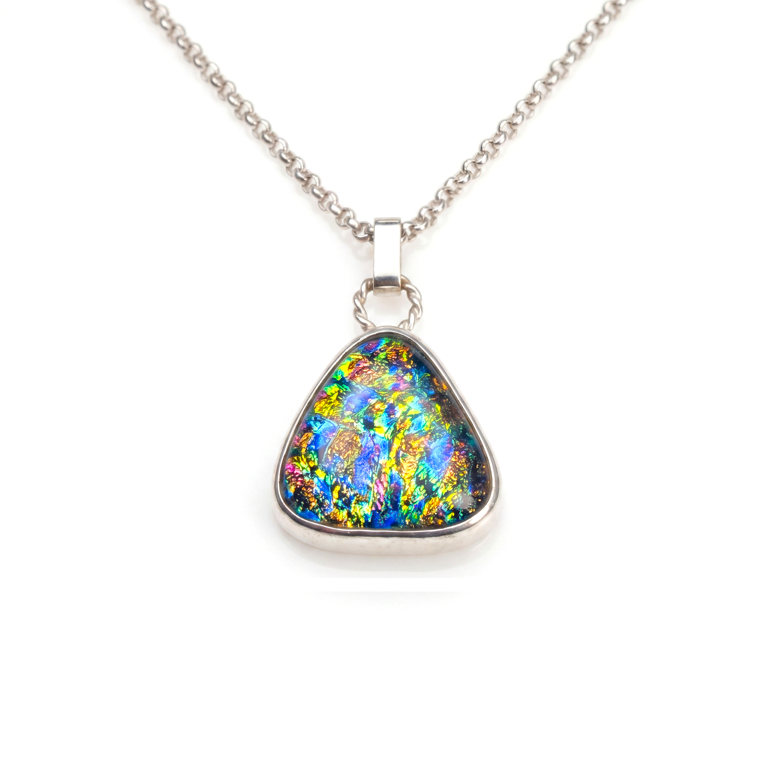 Van Gogh Jewelry Necklace Pendant Artist Sea Glass Seaglass Dichroic