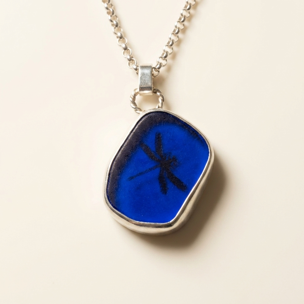A Sea Glass Dragonfly Blue Pendant.png