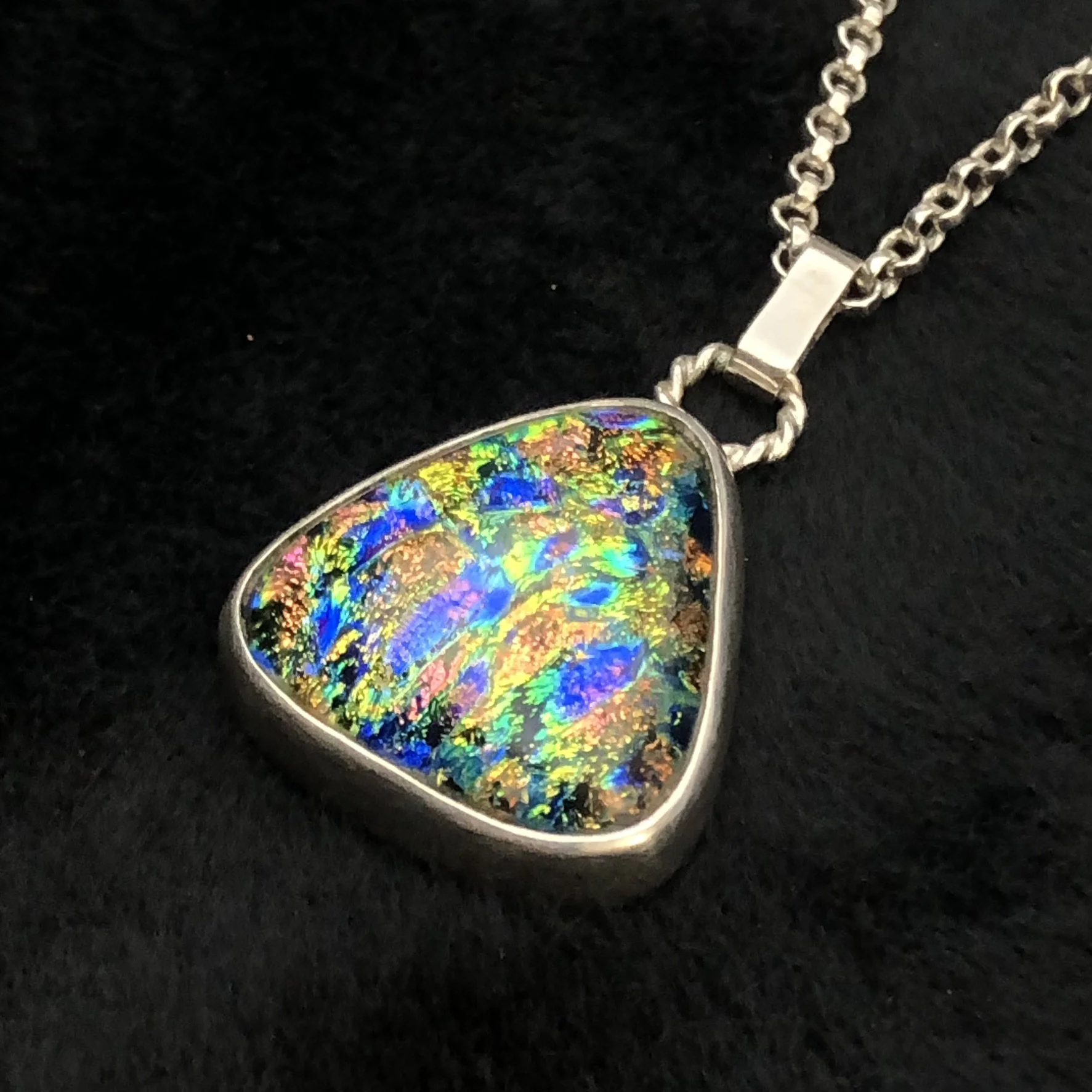 "Harlequin" Van Gogh Gemstone Jewelry Pendant