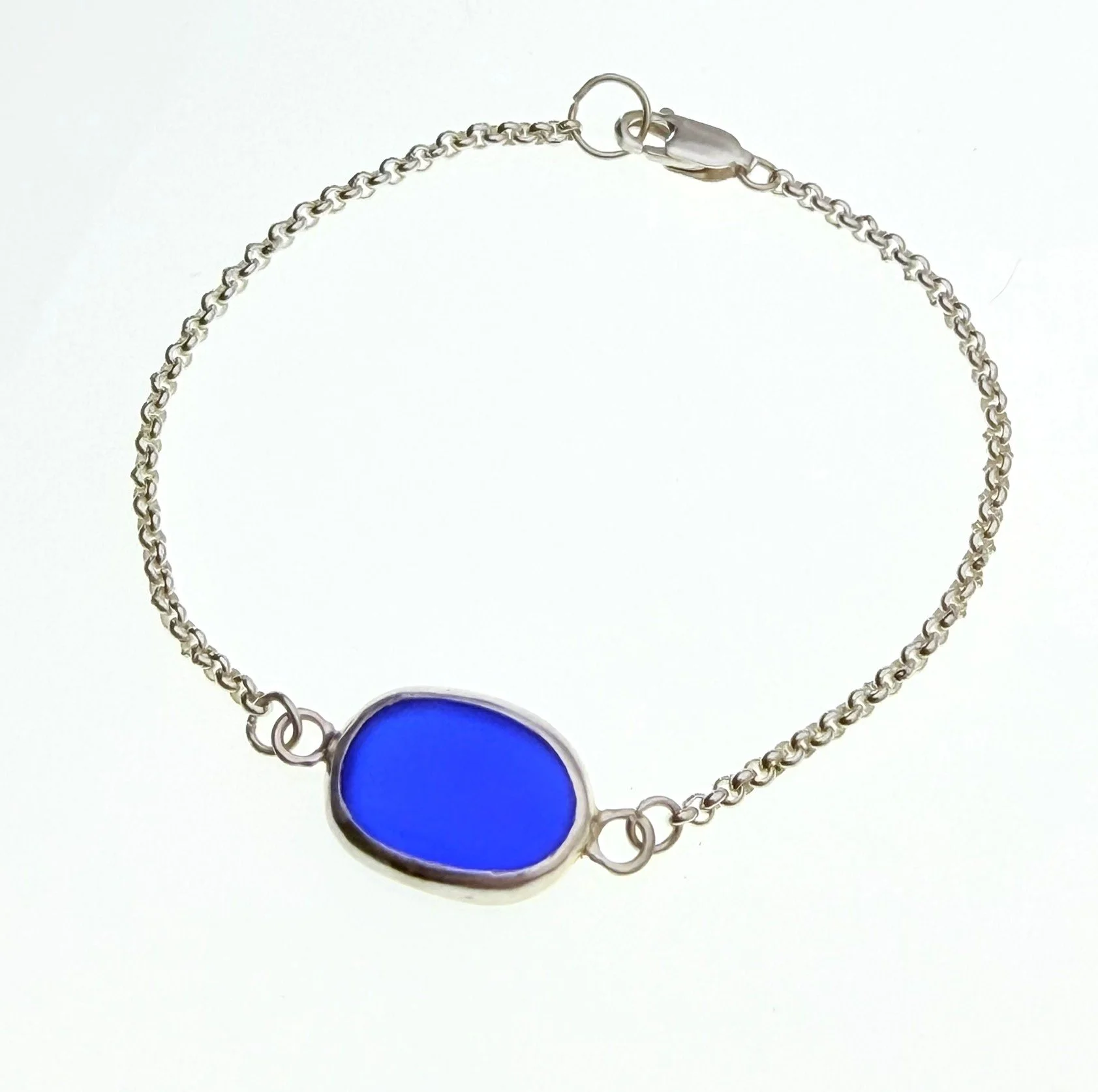 Van Gogh Jewelry Bracelet Necklace Pendant Artist Sea Glass Seaglass Dichroic Bracelet Blue bracelet IMG_0977.JPEG