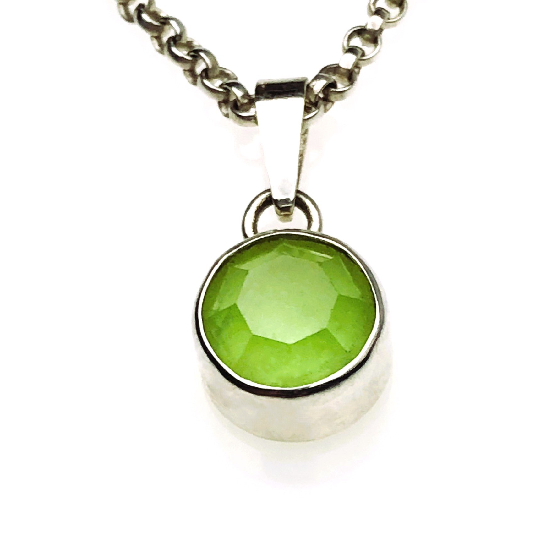 2.15 Carat Uranium Glass Gemstone Pendant 25T