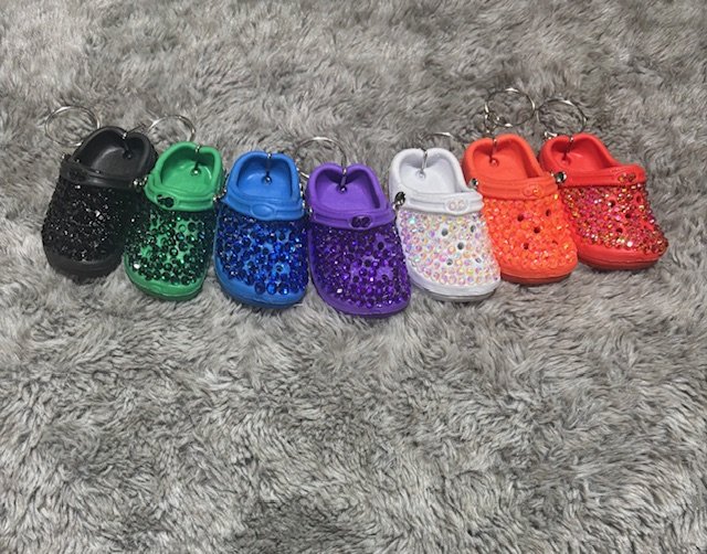 Bedazzled Croc Keychains