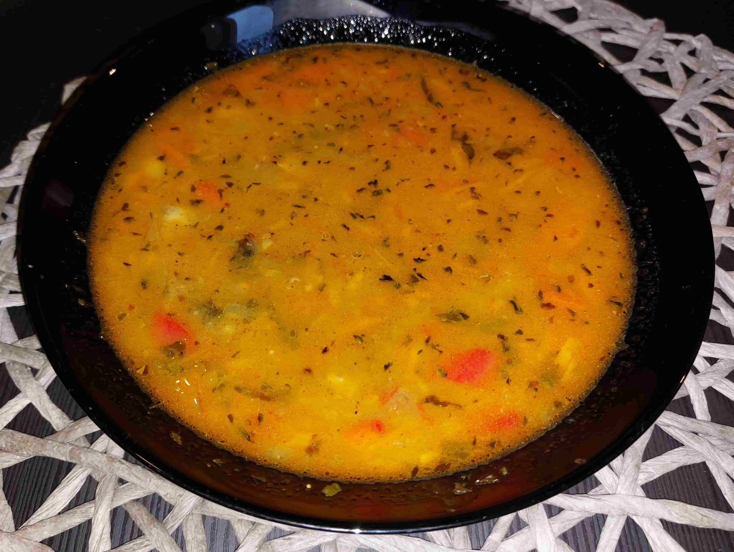 Bob chorba – traditional Bulgarian bean soup with vegetables and herbs