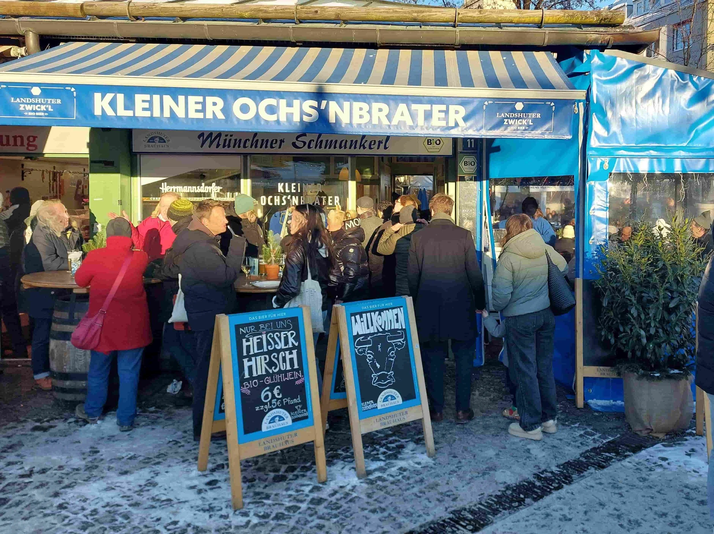 Exterior of Kleiner Ochsenbrater restaurant in Munich